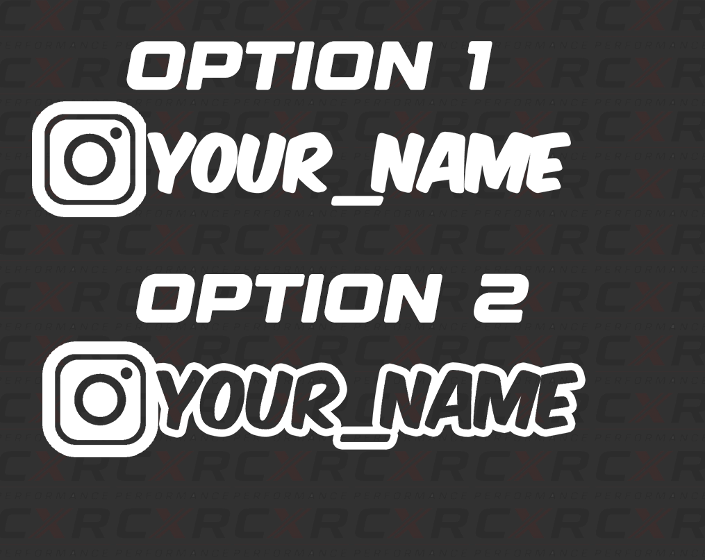 Customised Instagram Username Sticker