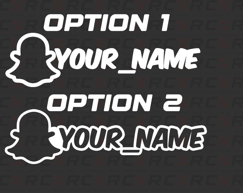 Customised Snapchat Username Stickers
