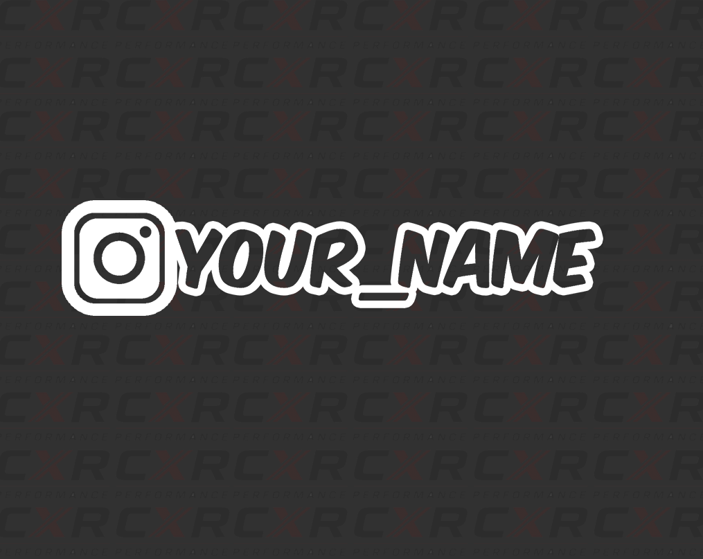 Customised Instagram Username Sticker
