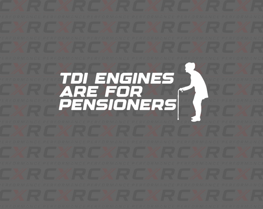 TDI Engines Are For Pensioners Sticker - Small