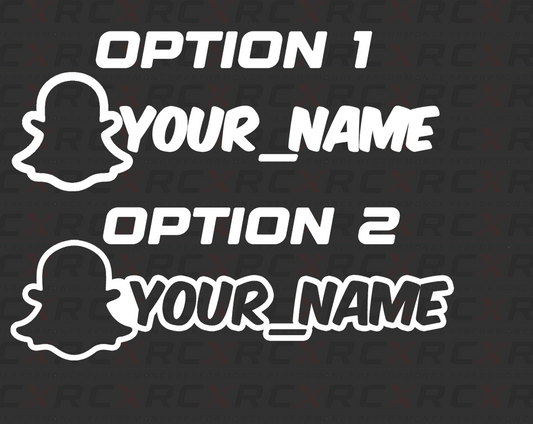 Customised Snapchat Username Stickers